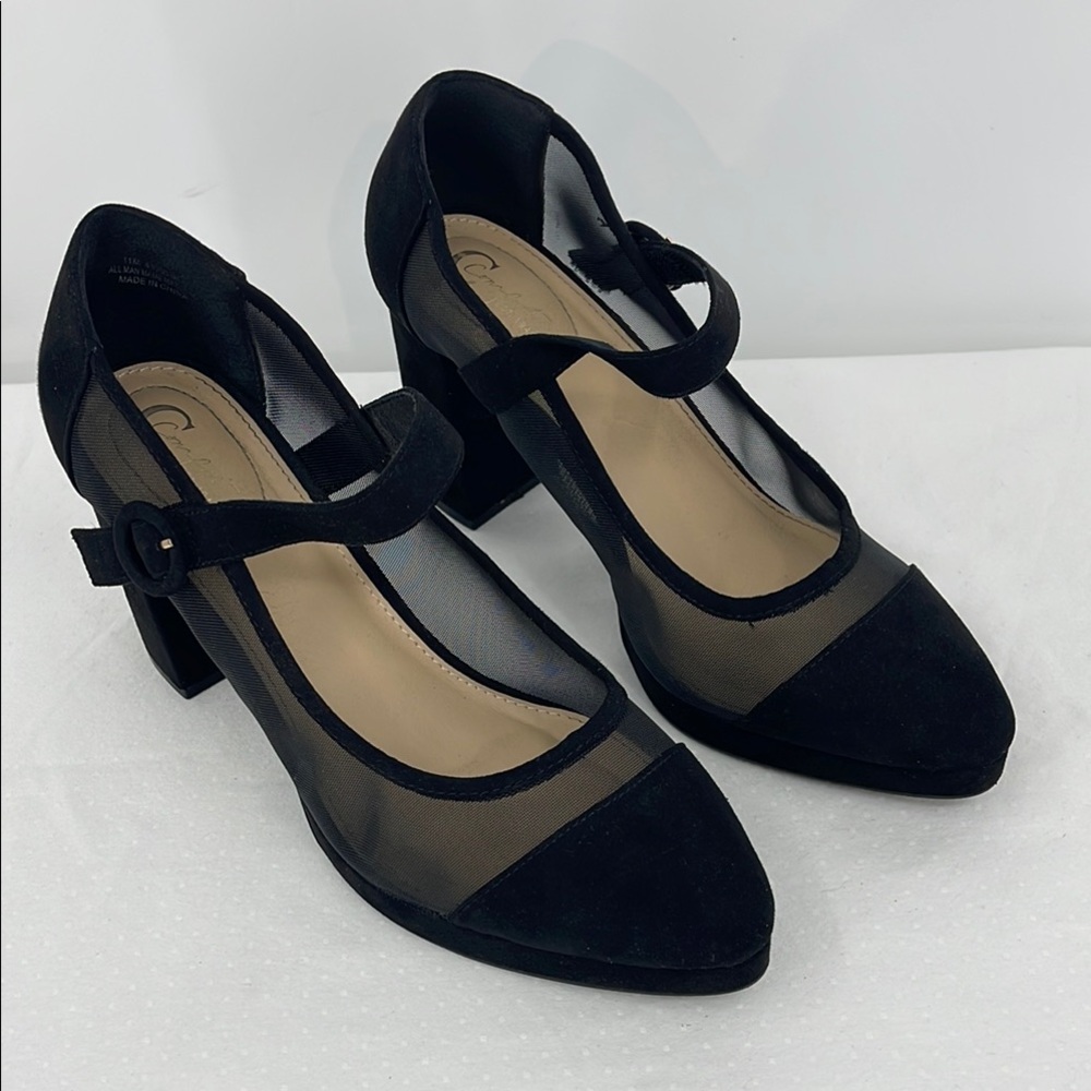 Comfort Est 1946, Chic Black Mary Jane Heels SIZE 11 , MESH SIDES